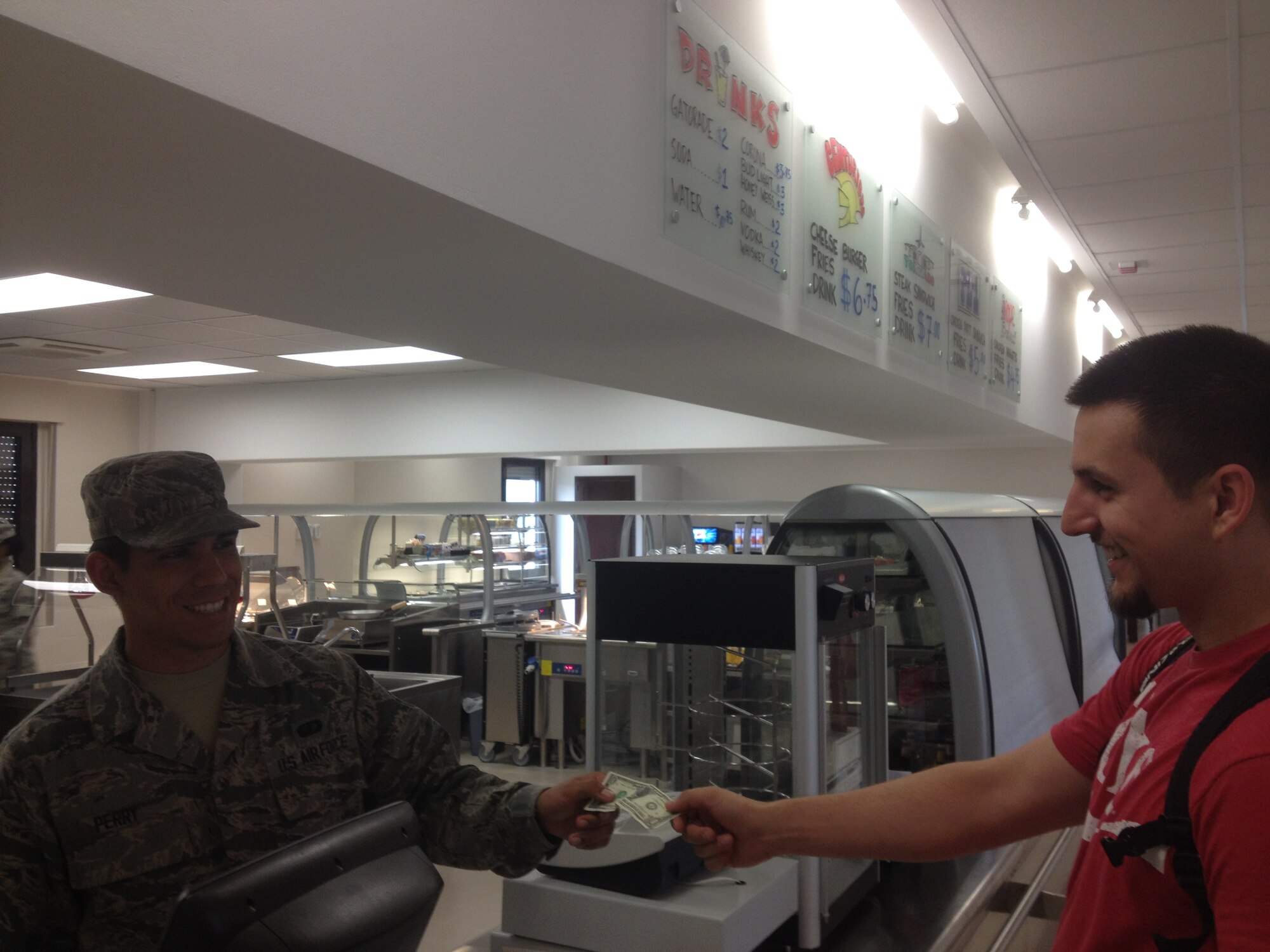 U.S. Air Force Airman 1st Class Benjamin Perry, 703rd Munitions Support Squadron food specialist from Whittier, Calif., is the Super Saber Performer for the week of May 30 - June 5. (U.S. Air Force courtesy photo/Released)