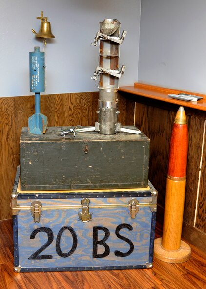 Memorabilia is on display inside the Heritage Room at the 20th Bomb Squadron on Barksdale Air Force Base, La., May 27, 2014. The history of the 20th BS spans nearly a century, from 1917 to present day, serving in every major conflict, with the exception of the Korean War. (U.S. Air Force photo/Senior Airman Joseph A. Pagán Jr.) 