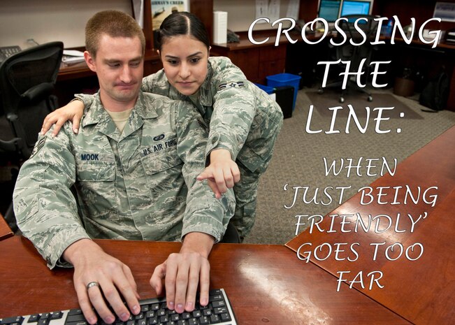 Anyone can become a victim of a sexual assault or an unwanted advance. If an individual does not feel comfortable in their workplace because of an assault or unwanted advance, they may become distracted from effectively completing their mission. If you are the recipient of an unwanted advance, report it to your chain of command. To report a sexual assault, call the Sexual Assault Response Coordinator reporting line at (702) 652-7272. (U.S. Air Force photo illustration by Airman 1st Class Thomas Spangler)