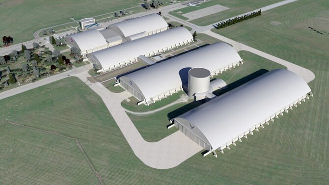 DAYTON, Ohio -- Artist rendering of the exterior of the National Museum of the U.S. Air Force's fourth building. (Updated May 2014. Subject to change.) (Graphic courtesy of BRPH Companies Inc.)