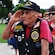 C.D. Studyvin salutes the U.S. flag during a Memorial Day ceremony May 26, 2014, at the El Paso Cemetery in Derby, Kan. The ceremony was conducted by members of the local American Legion and Veterans of Foreign Wars organizations and paid tribute to military members who gave their lives in service to the United States. Studyvin is a Veteran of both World War II and the Korean War. (U.S. Air Force photo/Capt. Zach Anderson) 