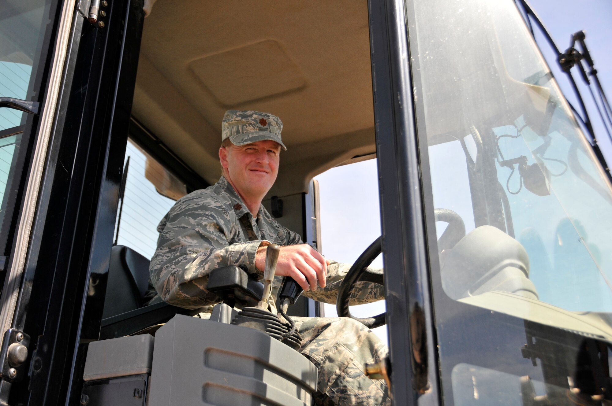 Maj. Drew Donoho was selected as The Flying Razorback spotlight for November 2014. Donoho is the 188th deputy civil engineer with the 188th Civil Engineering Squadron. (U.S. Air National Guard photo by Staff Sgt. John Suleski/Released)