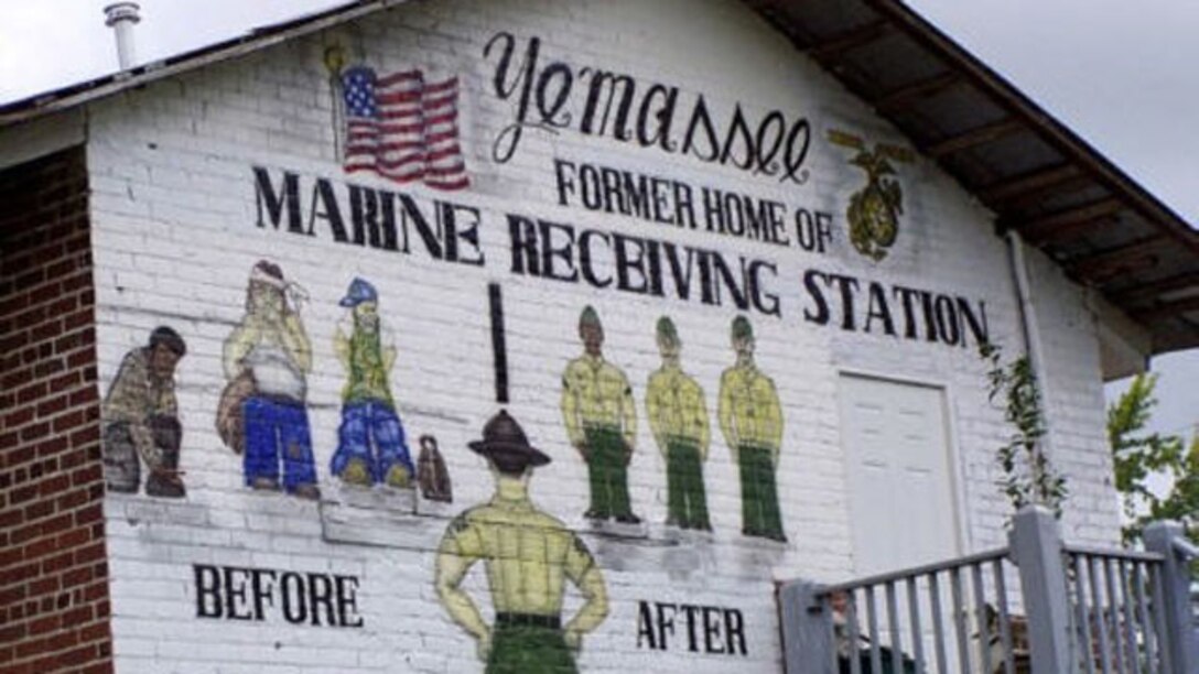 Marines, veterans and their families gathered at the Yemassee train station for the 2nd Annual Yemassee Train Depot Reunion Oct. 16. Yemassee was the first stop for eager recruits seeking to earn the title United States Marine before reaching Marine Corps Recruit Depot Parris Island from 1915 to 1965. Many Marines that fought in wars and conflicts spanning WWI through Vietnam began their transformation at the train station.