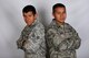 Senior Airman Juan Antonio, left, is stationed with his brother, Airman 1st Class Antonio Antonio, at Langley Air Force Base, Va. Both brothers made senior airman below-the-zone. Juan is a 633rd Force Support Squadron services apprentice and Antonio is a 439th Supply Chain Operations Squadron A-10 Thunderbolt II mission capable technician.  (U.S. Air Force photo/Staff Sgt. Natasha Stannard)