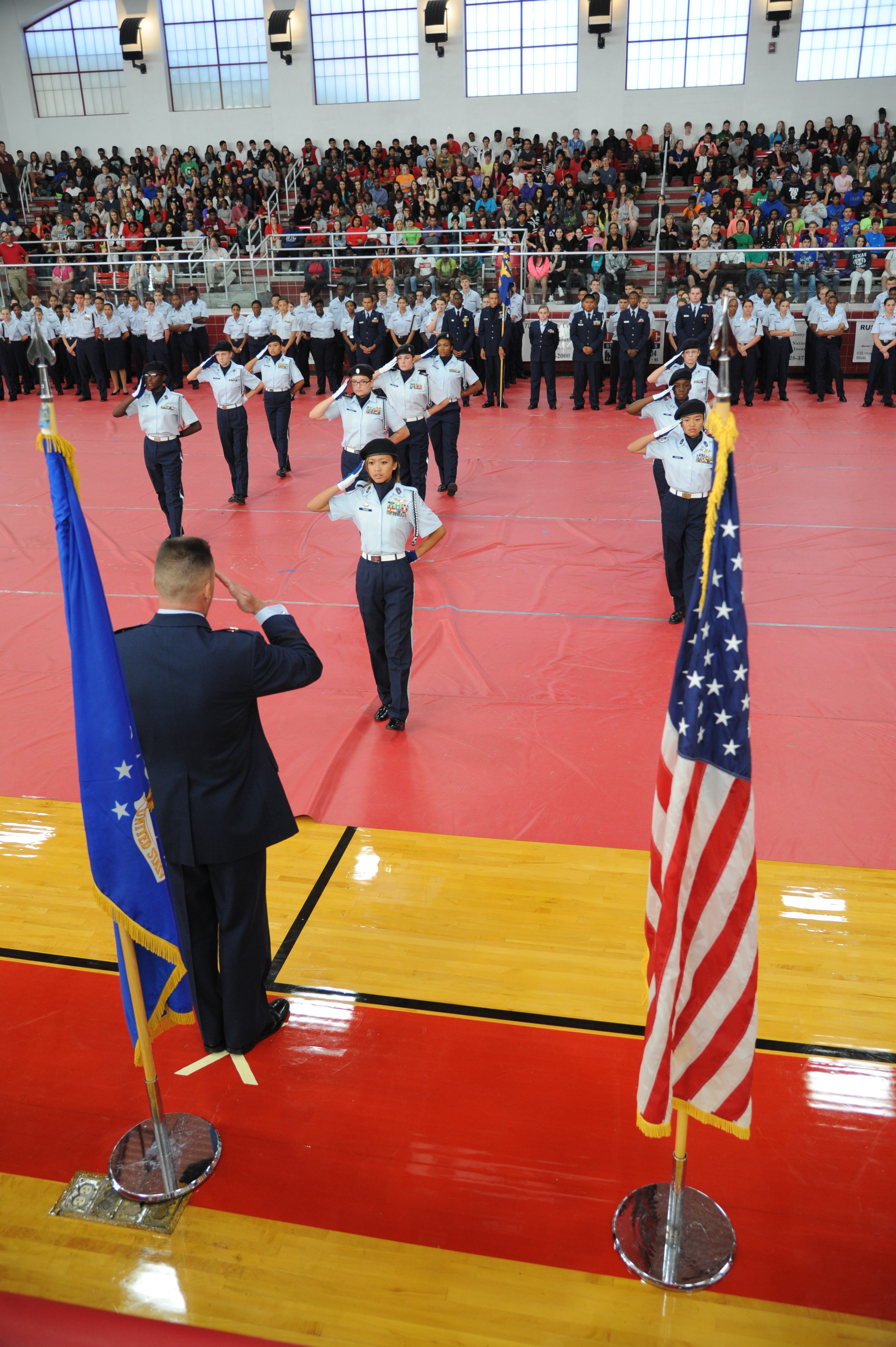 81st TRW commander administers oath to JROTC cadets