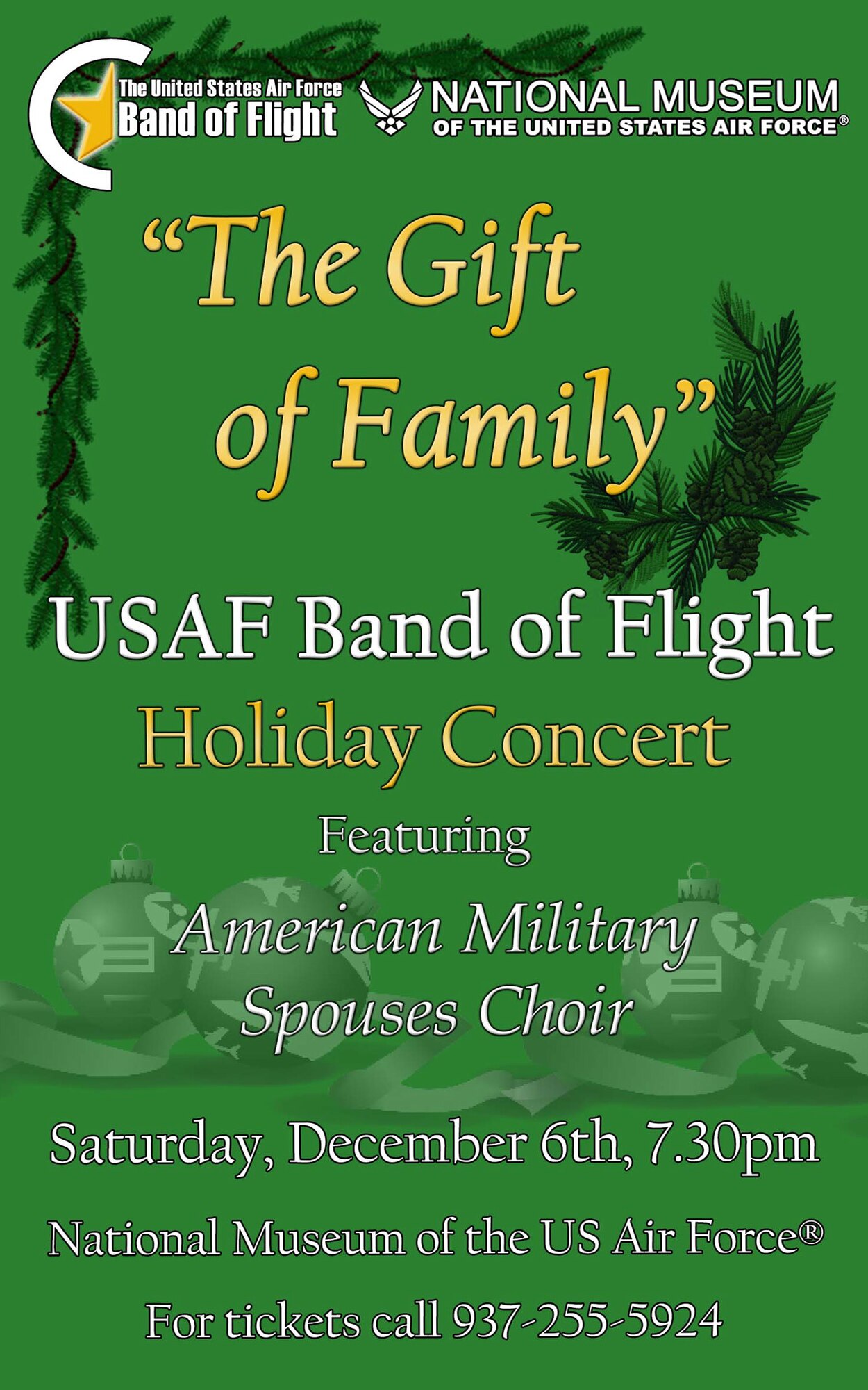 USAF Band of Flight Holiday Concert Banner 2014