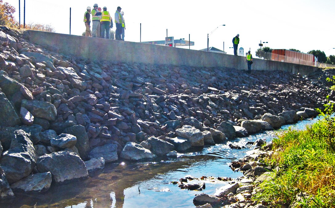 Final inspection of the PL 84-99 Danville, Pa., retention wall repairs, Oct. 27, 2014. 