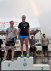 The 353rd Special Operations Group conducted a 5k fun run to support the Kadena Special Olympics on Kadena Air Base, Japan, Oct. 31, 2014. The first two female runners to cross the finish line of the KSO 5k fun run were: U.S. Air Force 1st Lt. Allison Paddock, 18th Comptroller Squadron budget analyst, in first place with 21 minutes, 45 seconds; and Airman 1st Class Stephanie Lopez, 353rd Special Operations Support Squadron network systems operator, in second place with 22:25. (U.S. Air Force photo by Naoto Anazawa/Released)