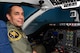 Lt. Col. Mark Lyons, a 5th Flying Training Squadron instructor pilot, sits in a T-1A Jayhawk flight simulator.  As part of the Energy Analysis Task Force, Lyons is teaching student pilots how to fly in a more fuel-efficient manner in flight simulators. The overarching goal of this training is to create an energy-aware culture in the Air Force, specifically in the flying community. (U.S. Air Force photo/Senior Airman Frank Casciotta)