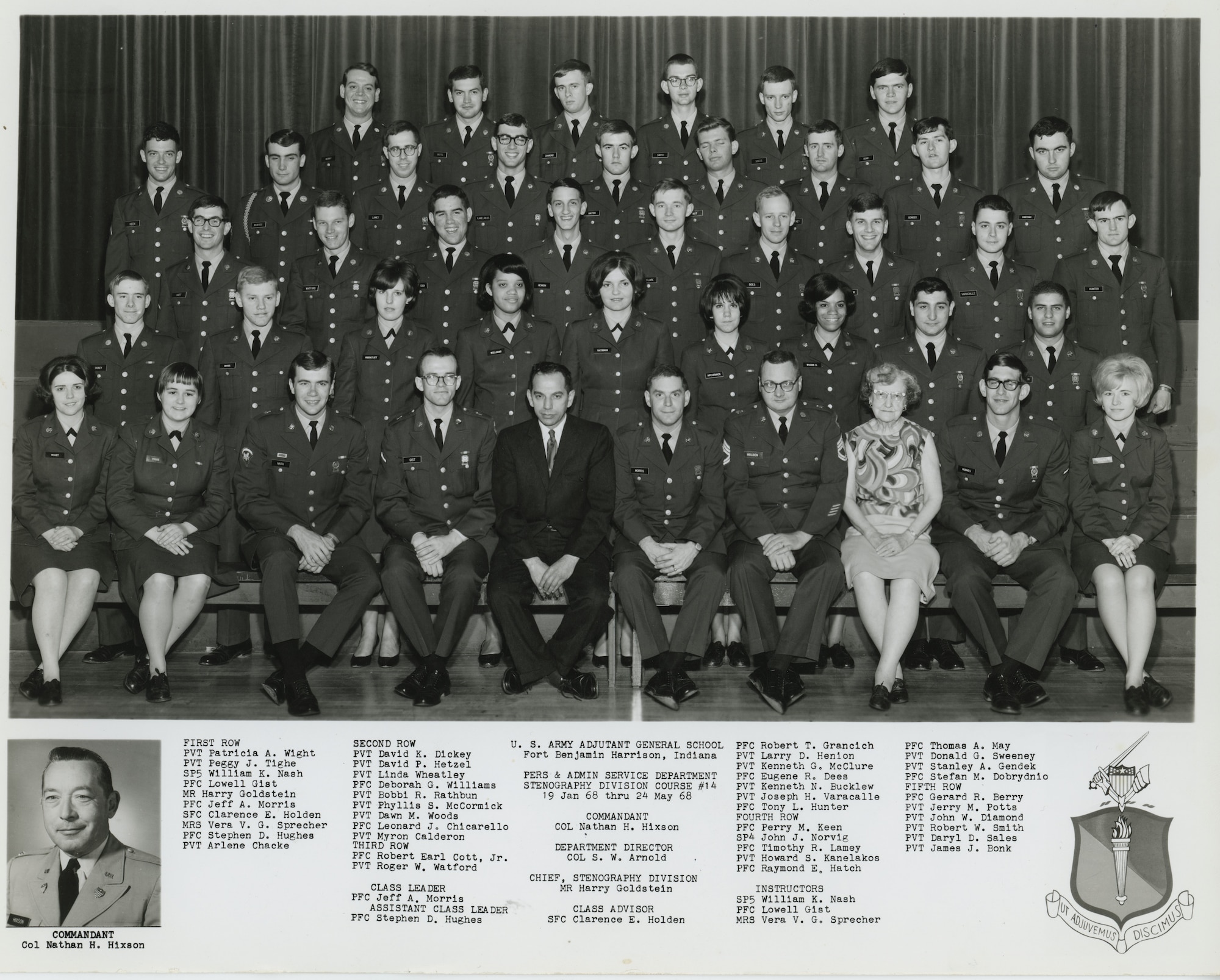 Peggy Tighe, U.S. Army Training and Doctrine Command diversity office, is an Army veteran who graduated from Advanced Individual Training in 1967. Tighe was a distinguished graduate from AIT, and became an enlisted Army stenographer. (Courtesy photo)    