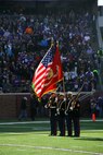 Marines with Marine Corps Recruiting Station Twin Cities presented the colors at the Minnesota Vikings game against the Washington Red Skins, November 2. 