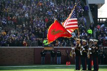 Marines with Marine Corps Recruiting Station Twin Cities presented the colors at the Minnesota Vikings game against the Washington Red Skins, November 2. 