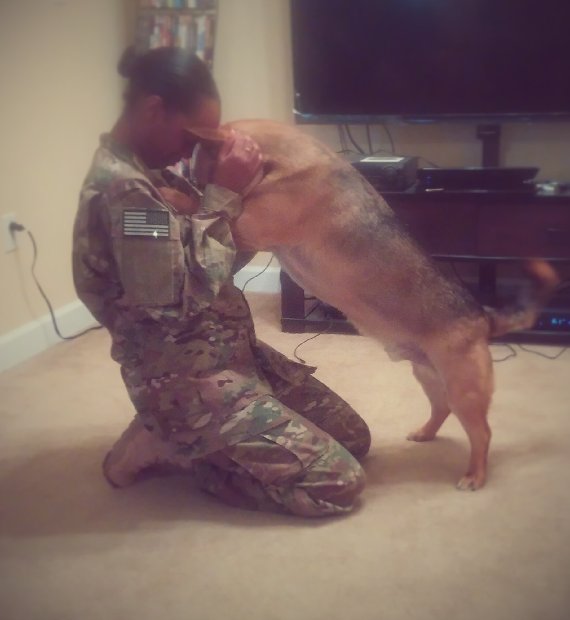 Laura Turner, a local Dog on Deployment member, spent the last six months taking care of Bonsai. Senior Airman Jakia Chang and her husband are the owners of Bonsai and they both had to leave for a deployment. Dogs on Deployment helped the couple find a place for their dog to board. (Courtesy Photo)