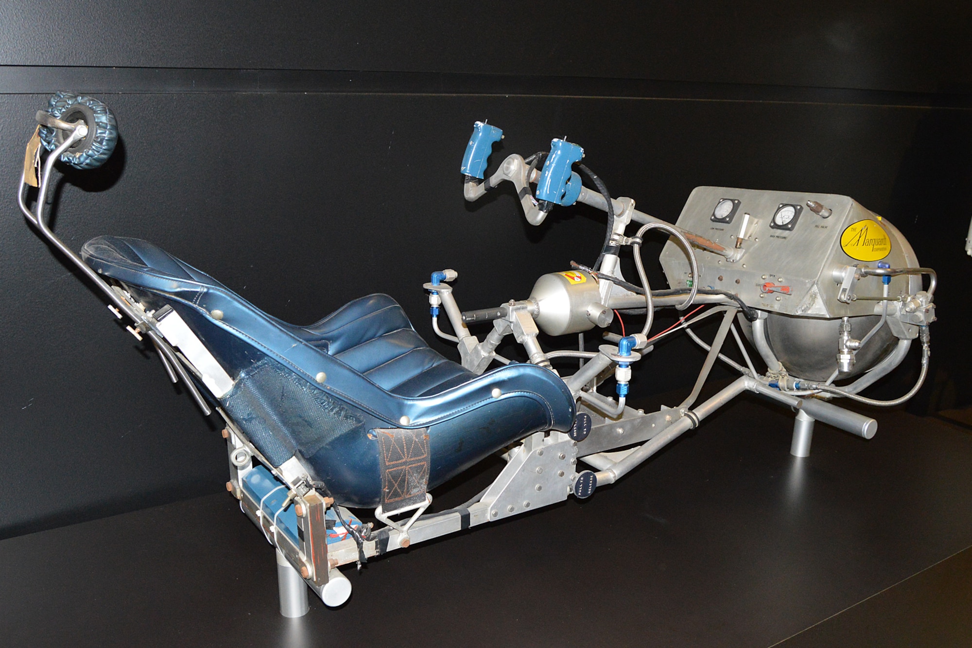 DAYTON, Ohio -- Marquardt Space Sled at the National Museum of the United States Air Force. (U.S. Air Force photo)

