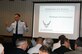 Brig. Gen. Timothy Green welcomes past and present civil engineers to the Air Force Directorate of Civil Engineers’ annual Founders Day Oct. 30, 2014, in Crystal City, Va. During the founders forum the attendees were provided with an overview of the current Air Force strategic outlook for CE. Green is the Air Force director of civil engineers, deputy chief of staff for logistics, installations and mission support. (U.S. Air Force photo/Erin Maloney)