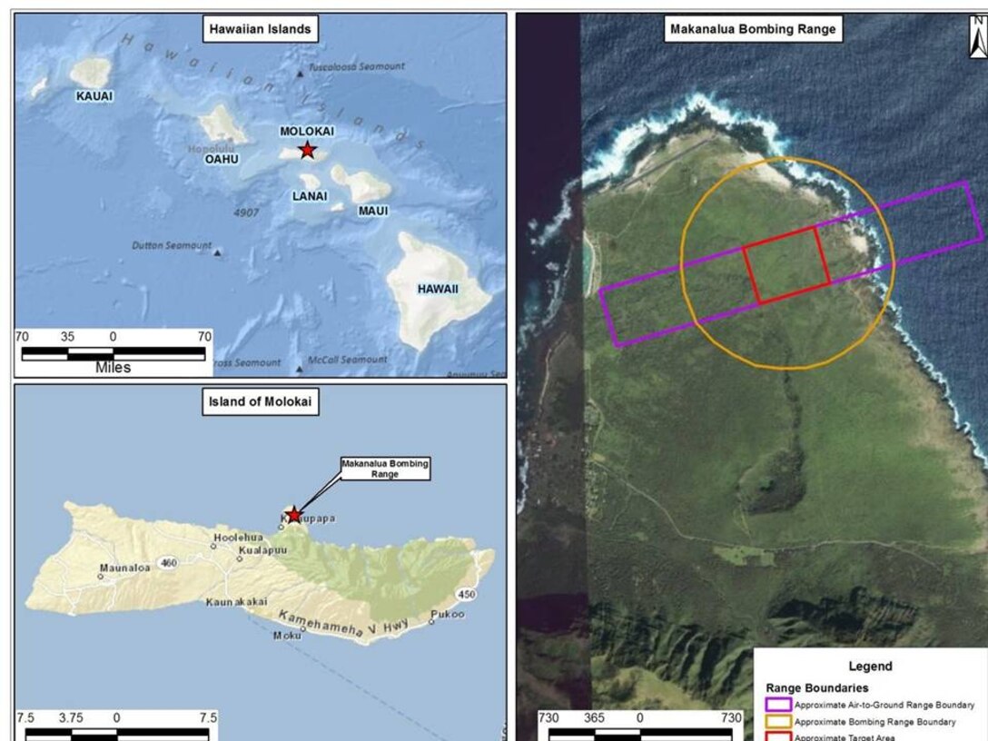 Makanalua Bombing Range Map