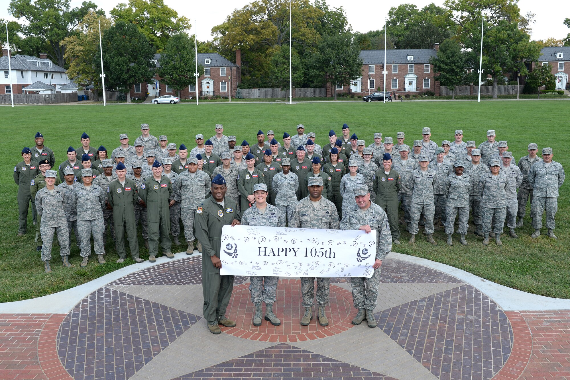 Scott Air Force Base members paid tribute to 105-year-old veteran Ralph Gregory Sept. 30. Gregory was stationed at Scott before serving in WWII. (U.S. Air Force photo/Senior Airman Josh Eikren)