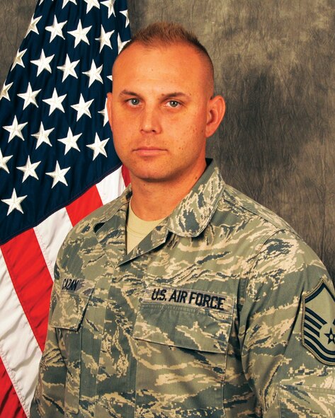 WRIGHT-PATTERSON AIR FORCE BASE, Ohio - Master Sgt. Chad Cazan, 87th Aerial Port Squadron air transportation journeyman, is the 445th Airlift Wing Senior NCO of the Quarter, fourth quarter. (U.S. Air Force photo/Tech. Sgt. Anthony Springer)