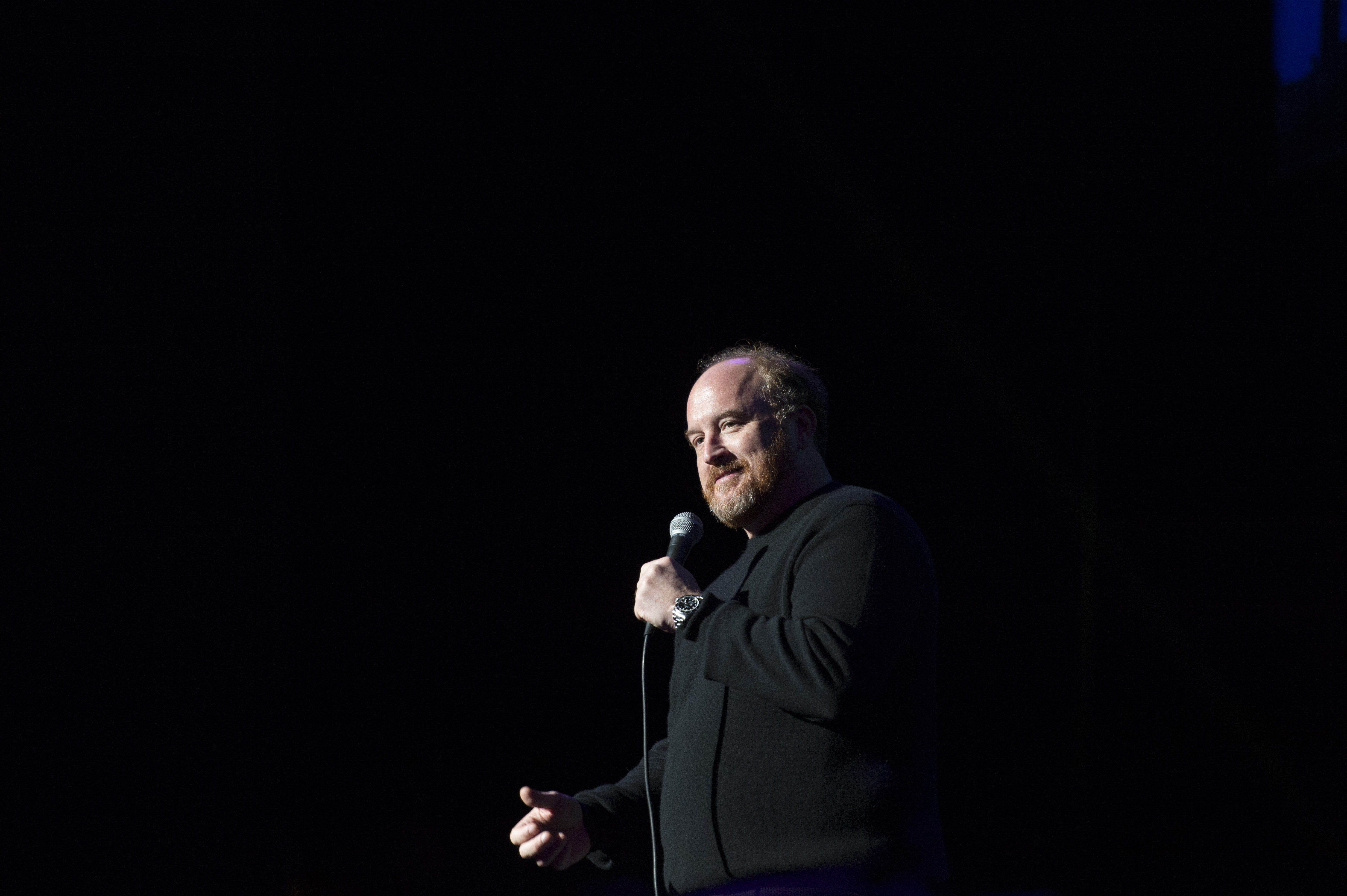 Comedian Louis C K Performs During An The Stand Up For Heroes