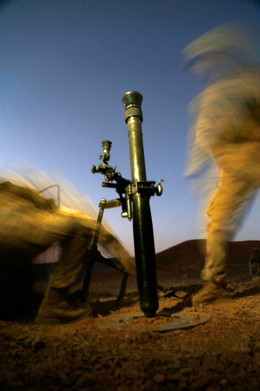 U.S. Marines with Weapons Company, Battalion Landing Team 2nd Battalion, 1st Marines, 11th Marine Expeditionary Unit (MEU), launch high explosive mortar rounds during a live-fire exercise as part of sustainment training at D’Arta Plage, Djibouti, Nov. 5. Marines from the 11th MEU are deployed as a flexible, adaptable and persistent force in the U.S. 5th Fleet area of responsibility. (U.S. Marine Corps photos by Gunnery Sgt. Rome M. Lazarus/Released)
