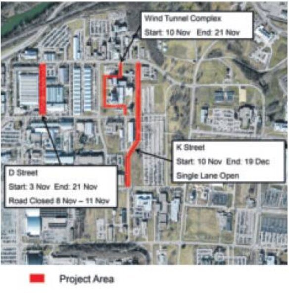 Area B paving project