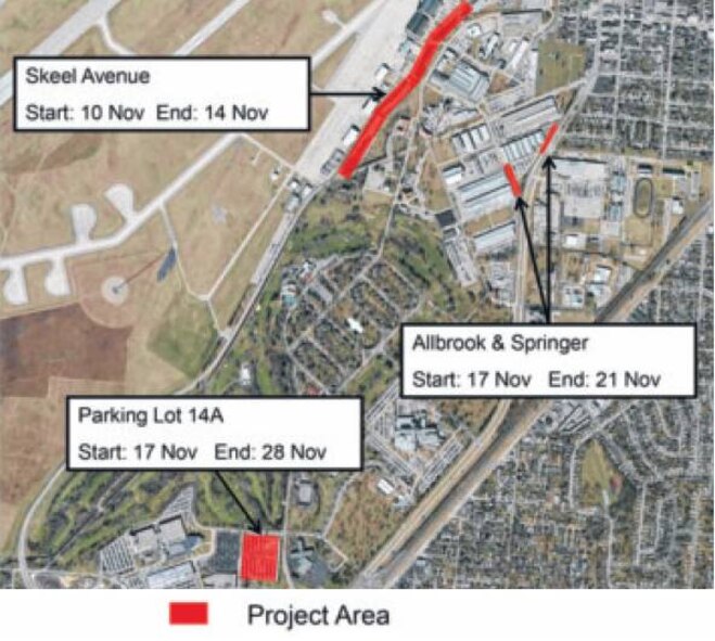 Area A paving project