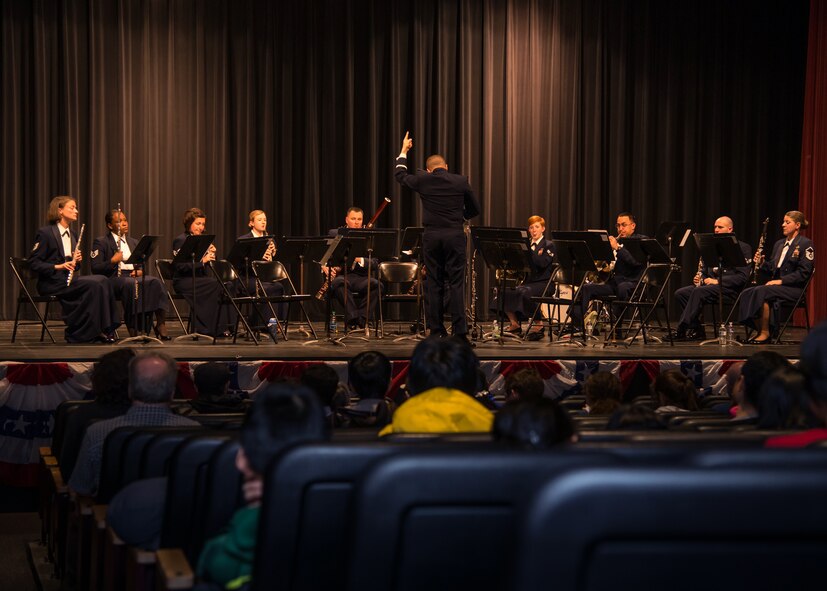 LEXINGTON, Mass. -- Langley Winds Heritage of America Band from Joint Base
Langley-Eustis, Va., performs for local residents at Lexington High School
Nov. 6. Langley Winds is an acoustic group of approx. 15 performers and
presents a wide range of music to their audiences. (U.S. Air Force Photo by
Walter Santos)

