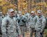 Tech. Sgt. Timothy Hackett speaks to members of the 157th Security Forces Squadron during a training mission Nov. 2, 2014 on Mount Major near Alton Bay, N.H.  Hackett is a squad leader in the 157 SFS at Pease Air National Guard Base, N.H.  (U.S. Air National Guard photo/Staff Sgt. Curtis J. Lenz)