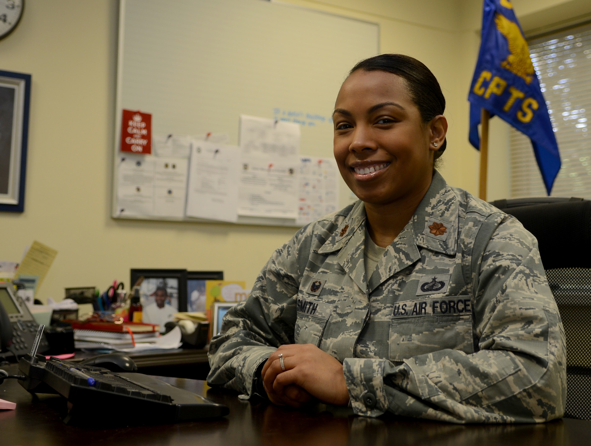 Maj. Mishaun Smith is the commander of the 39th Comptroller Squadron. Smith took command of the 39th CPTS June 12, 2013, Incirlik Air Base, Turkey. (U.S. Air Force photo by Staff Sgt. Caleb Pierce/Released)