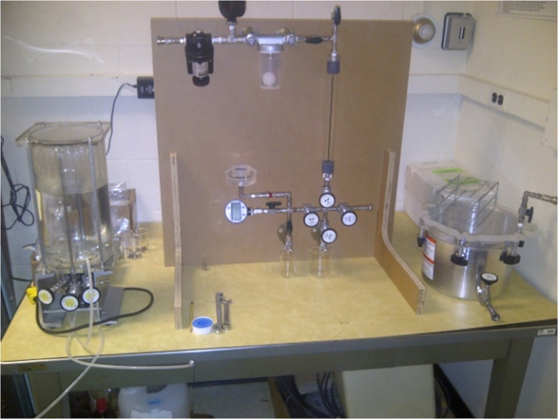 The soils physics lab consists of a variety of instrumentation and equipment developed at CRREL for investigations related to understanding the fundamental characteristics and behaviors of soils.