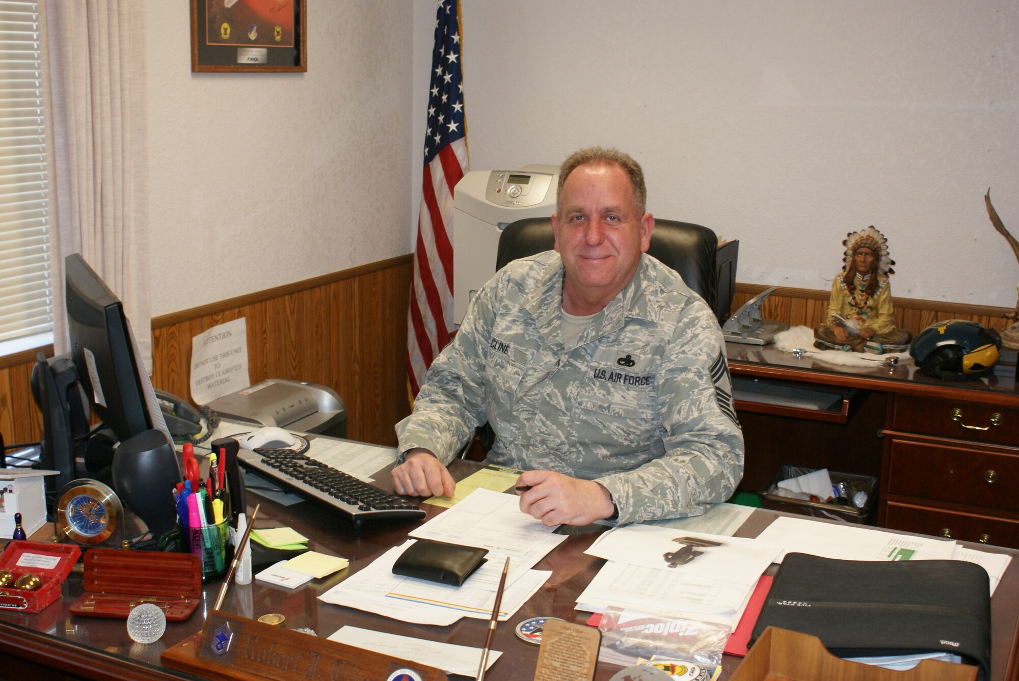Robert Cline, 49th Maintenance Squadron unit programs coordinator, served in the U.S. Air Force from 1981-2010. For some veterans the call to duty does not end when their service contract does, and they continue working with the military to help shape today’s Air Force. (Courtesy photo)