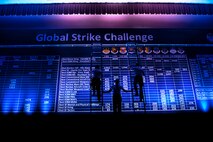 Score-posters for the 2014 Global Strike Challenge reveal the final scores on Barksdale Air Force Base, La., Nov. 5, 2014. GSC is the world's premier bomber, Intercontinental Ballistic Missile, helicopter operations and security forces competition with units from Air Force Global Strike Command, Air Combat Command, Air Force Reserve Command and the Air National Guard. (U.S. Air force photo/Senior Airman Brittany Y. Bateman)