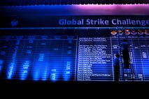 Score-posters for the 2014 Global Strike Challenge reveal the final scores on Barksdale Air Force Base, La., Nov. 5, 2014. GSC is the world's premier bomber, Intercontinental Ballistic Missile, helicopter operations and security forces competition with units from Air Force Global Strike Command, Air Combat Command, Air Force Reserve Command and the Air National Guard. (U.S. Air force photo/Senior Airman Brittany Y. Bateman)