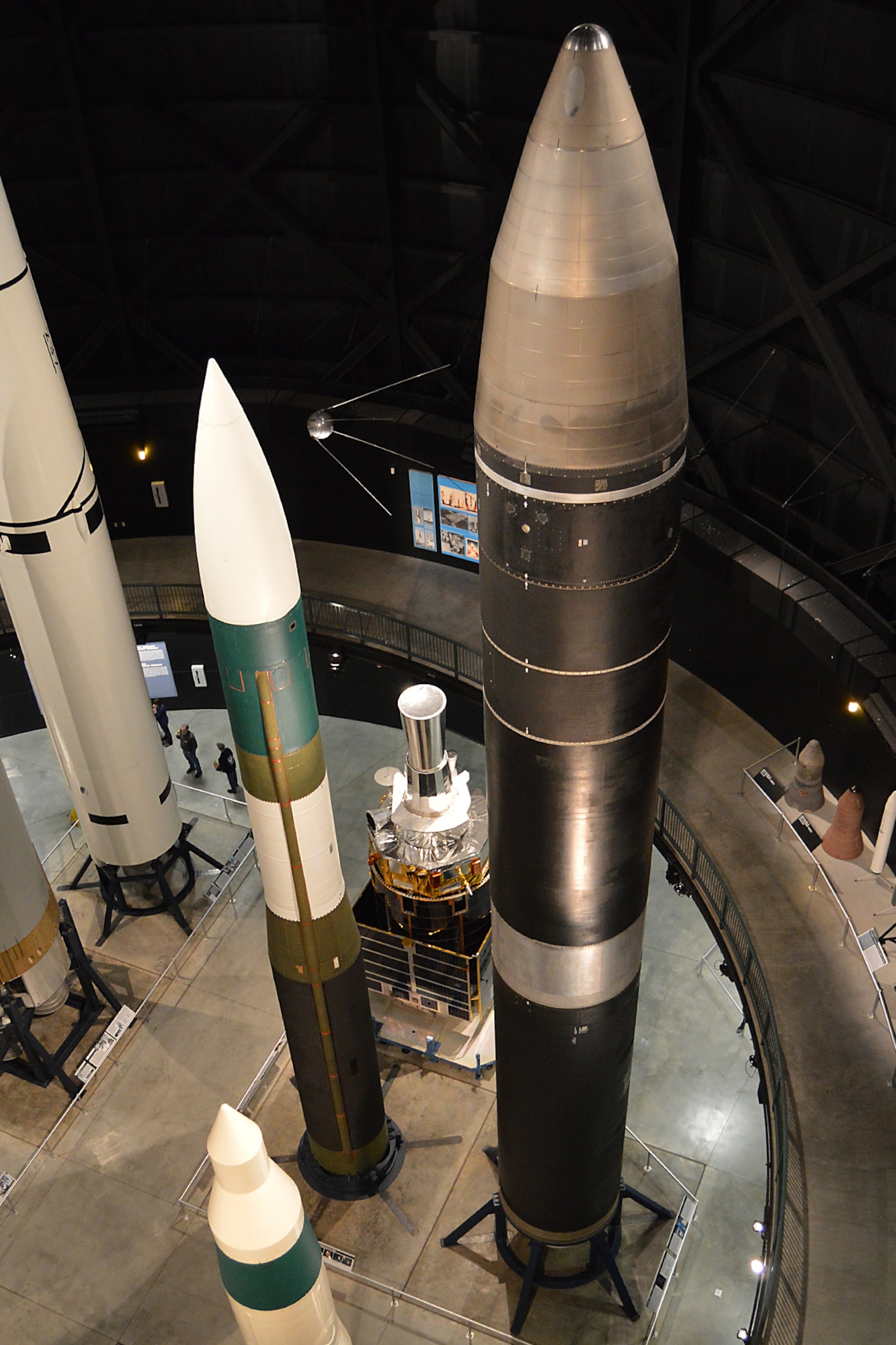 DAYTON, Ohio -- The Boeing LGM-118A Peacekeeper missile on display in the Missile & Space Gallery at the National Museum of the U.S. Air Force. (U.S. Air Force photo)
