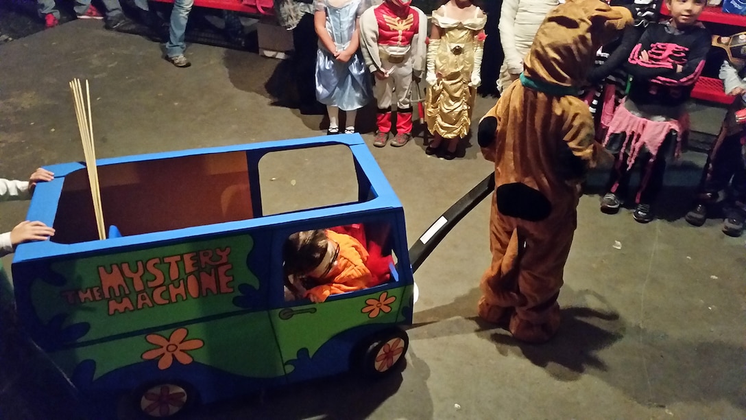 Shown here are the first place winners, The Scooby Doo Family, at the Arnold Services Office Fright Fest Costume contest on Oct. 18. (Photo provided)