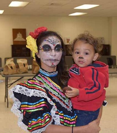 Even the Marines got in to the act of dressing up for Halloween Celebration