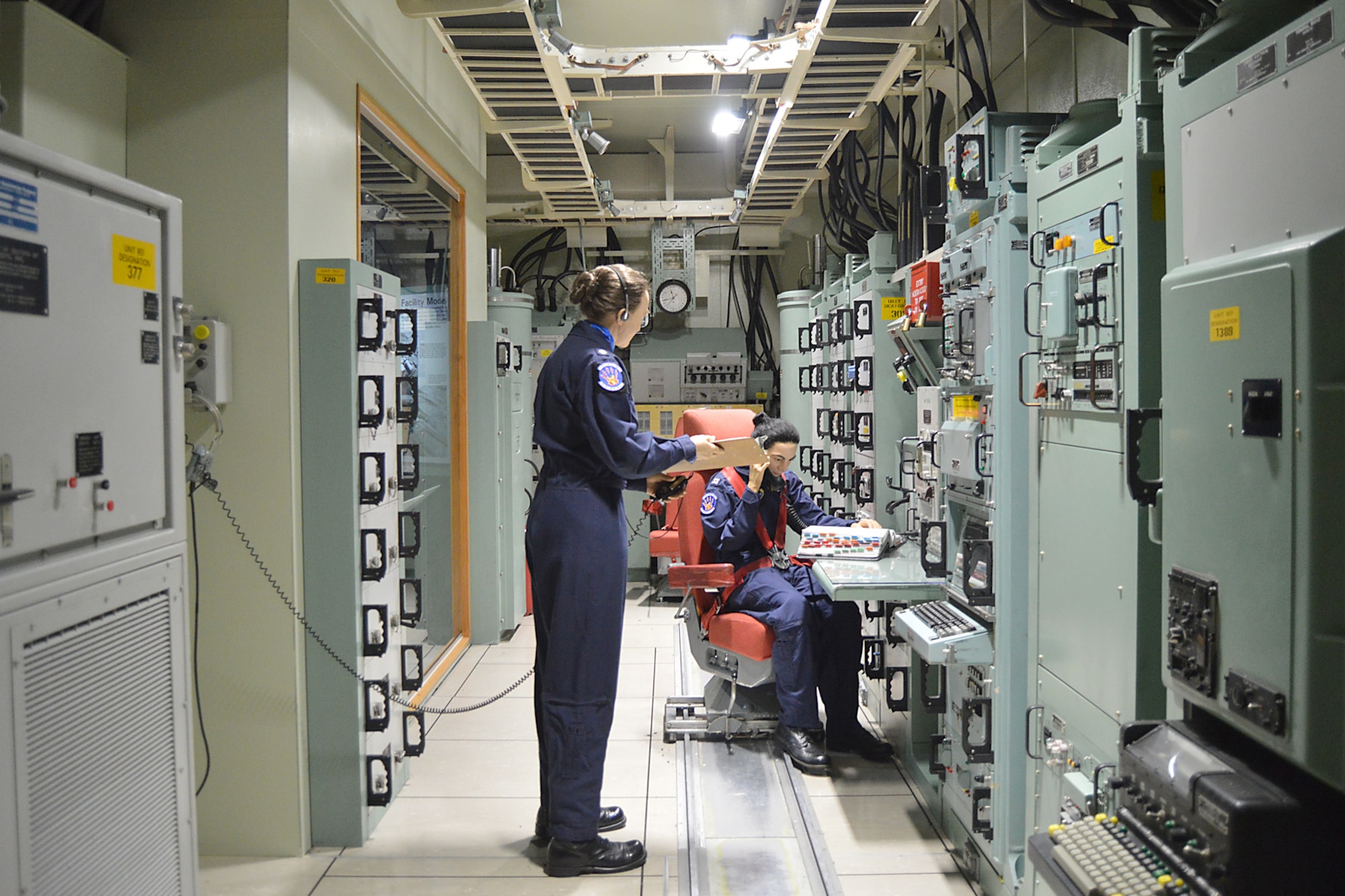 DAYTON, Ohio - An inside view of the Minuteman II Missile Procedures Trainer on display in the Missile & Space Gallery at the National Museum of the U.S. Air Force. (U.S. Air Force photo)