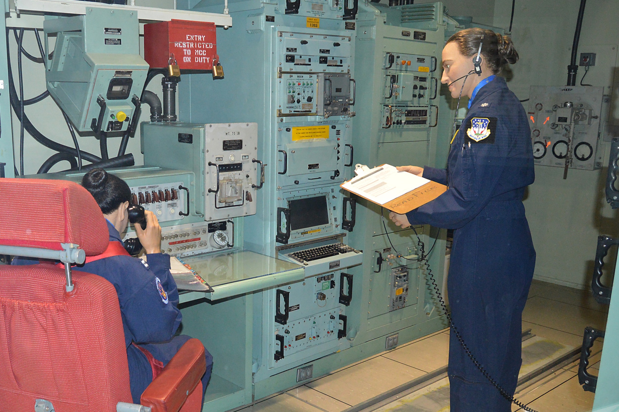 DAYTON, Ohio - An inside view of the Minuteman II Missile Procedures Trainer on display in the Missile & Space Gallery at the National Museum of the U.S. Air Force. (U.S. Air Force photo)
