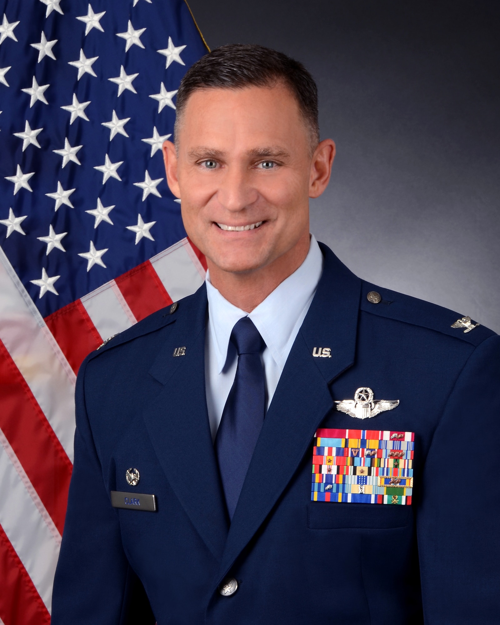 Colonel Brett J. Clark is the Commander of the 94th Airlift Wing, Dobbins Air Reserve Base, Georgia. The wing is equipped with eight C-130-H3 cargo aircraft which support theater forces for re-supply missions, routine airlift requirements of the theater commander and airlift employment operations within the combat zone or forward area. (U.S. Air Force photo/Don Peek/Released)