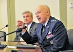 Air Force Lt. Gen. Harry M. Wyatt, director of the Air National Guard, discusses the National Guard Youth ChalleNGe Program with a congressional panel in Washington, D.C., Feb. 24, 2010. The National Guard established Youth ChalleNGe in 1993 to help at-risk youth who have dropped out or been expelled from High School.
