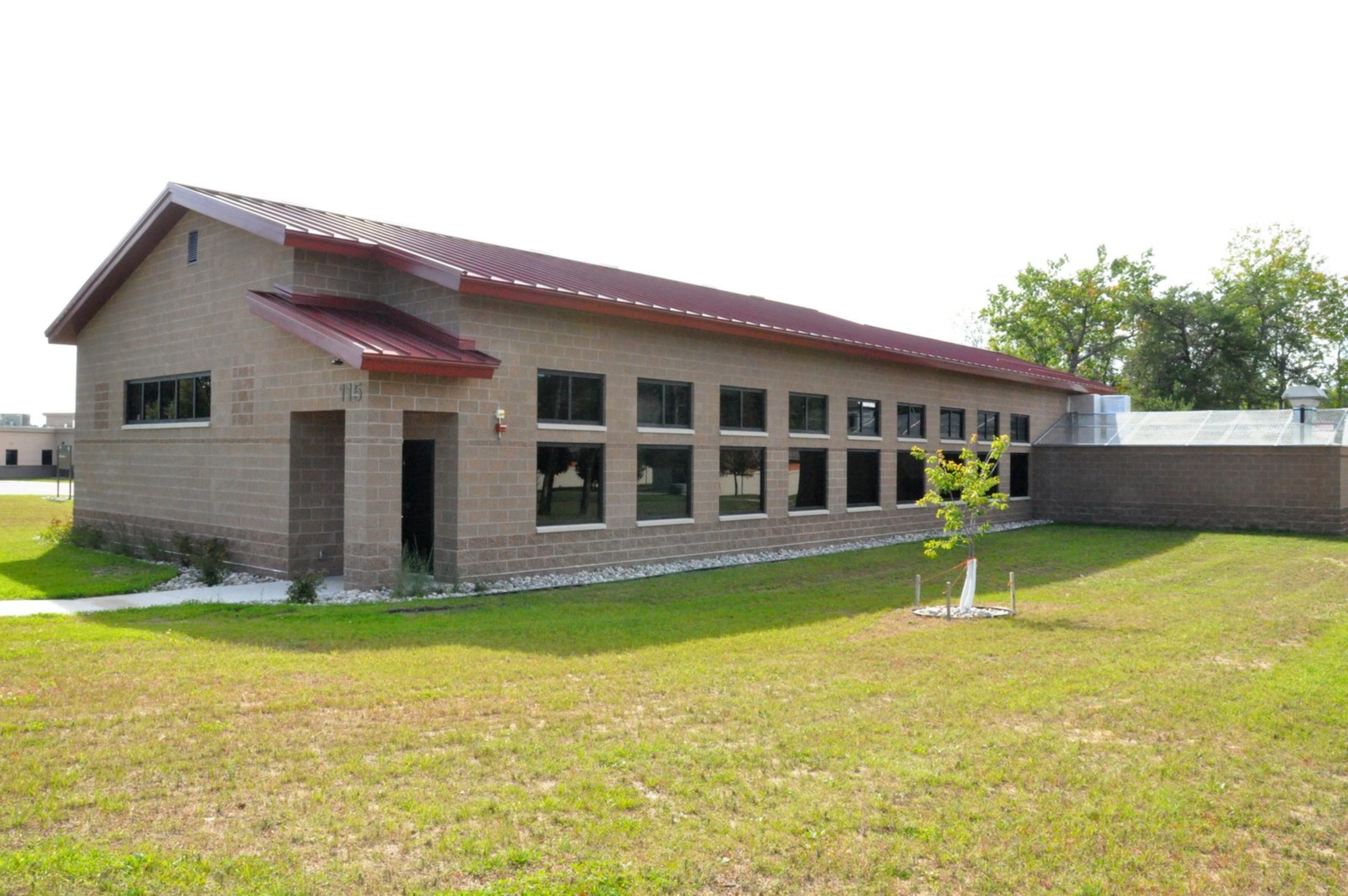 Classrooms equipped with new audio and visual with the capability to host several classrooms, and the capability to be converted into one large classroom with room to host and support 100 personnel.