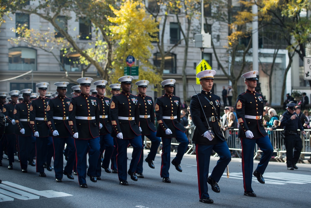 Marines Take Over NYC for Veterans Day