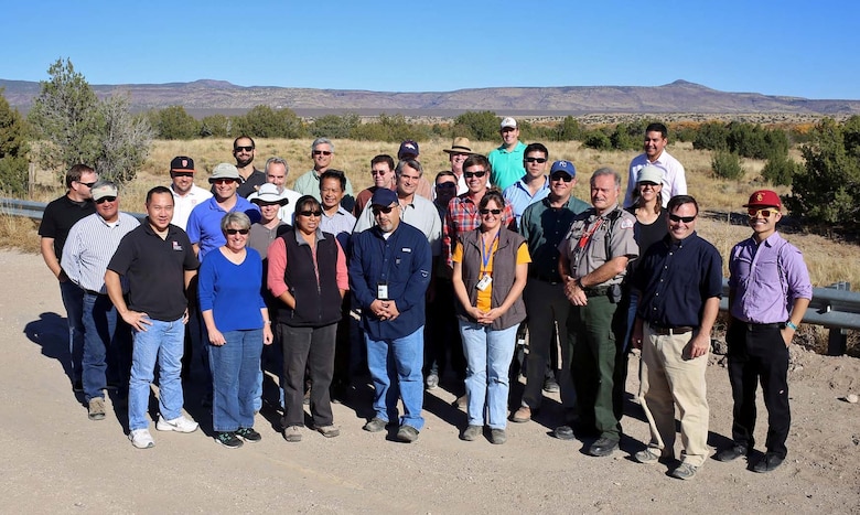 COCHITI PUEBLO, N.M., -- On Oct. 29, 2014, meeting participants took a field trip to Cochiti Dam and the nearby former Dixon apple orchard to see how the area's hydrologic conditions have changed.