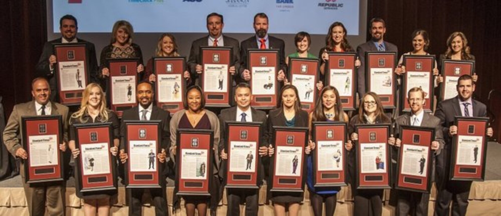 The 20 Under 40 honorees of 2014 received recognition at a banquet Thursday night at Angelo State University. (coutesy photo)