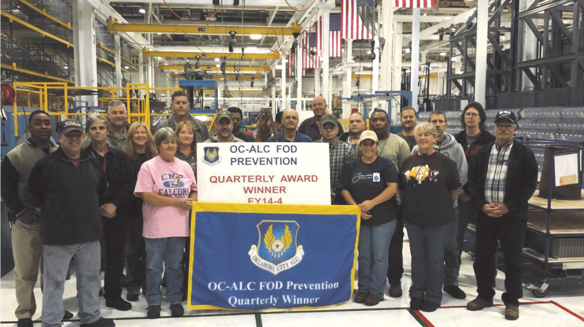 The 545th Propulsion Maintenance Squadron TF-33 Sub Assembly shop is the Oklahoma City Air Logistics Complex Quarterly FOD award winner for FY14-4. The shop earned this distinguished achievement based on their ability to incorporate lean initiatives that reduced the risk of FOD. The Sub Assembly shop carries a high FOD rate potential which requires greater attention to detail; therefore, the shop developed a gated approach to include a kitting process reducing FOD risks. As parts are moved from gate to gate, kitting coupled with the shop’s FOD awareness has created a clean work environment. By following the TAFB FOD Prevention Program and using positive practices, like clean as you go and positive tool control, the 545th PMXS TF-33 Sub Assembly shop team has successfully passed all FOD inspections conducted over the past quarter. (Air Force photo)