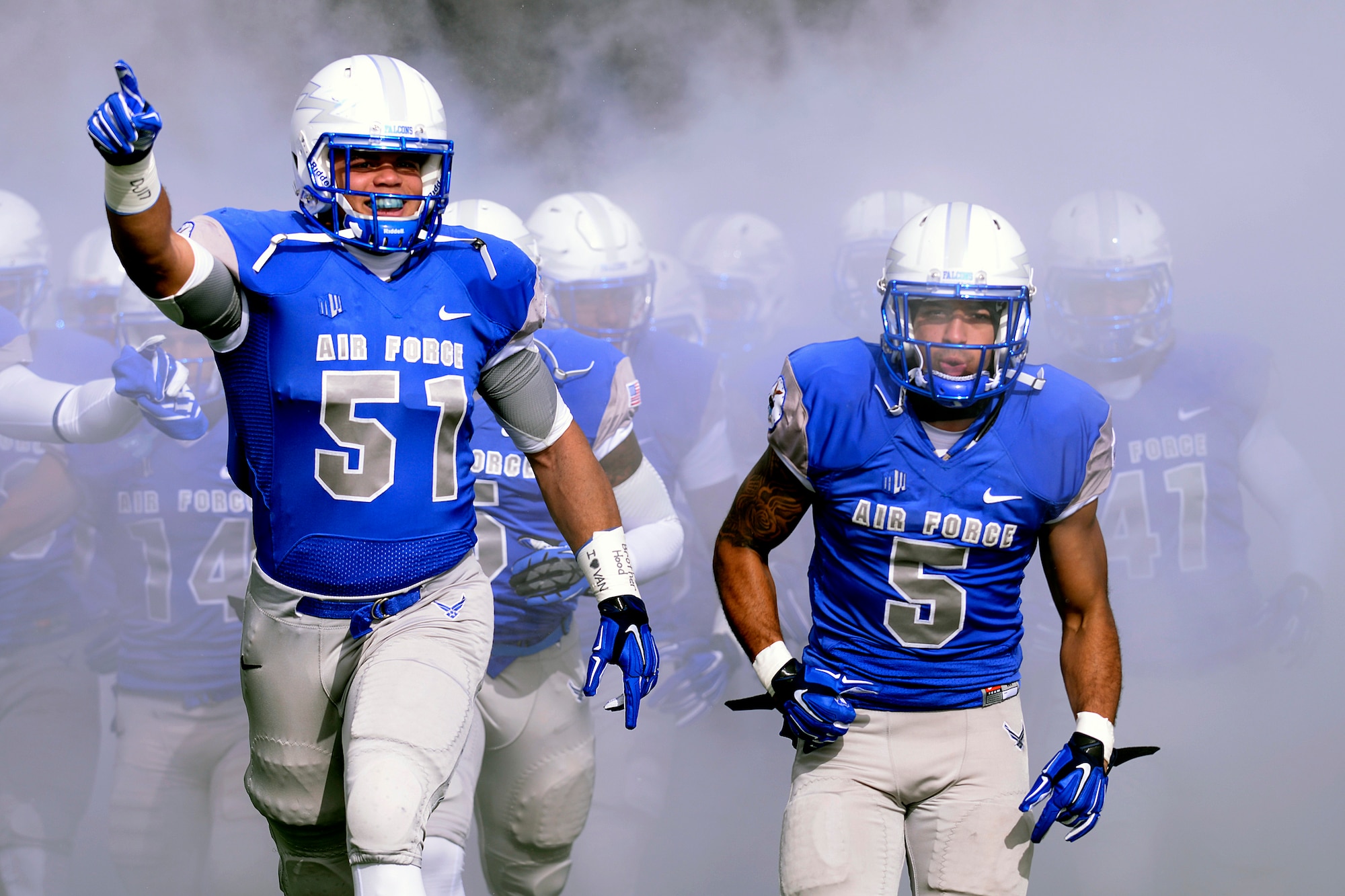 The Air Force Falcons braved sub-freezing temperatures here Nov. 15 to defeat the University of Nevada Wolf pack in an overtime win 45-38. (U.S. Air Force photo/Mike Kaplan)
