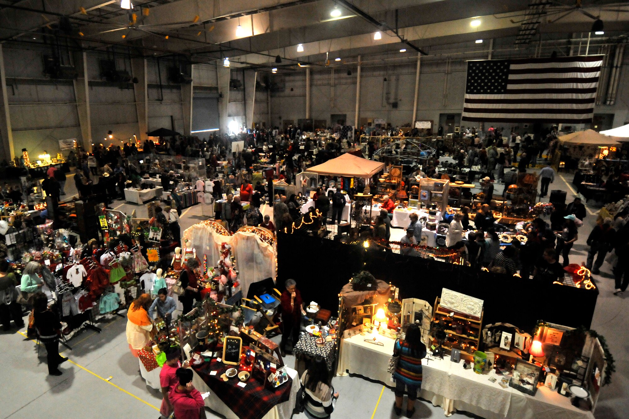 GOODFELLOW AIR FORCE BASE, Texas – San Angelo vendors set up displays for their products to sell to both civilians and military during Community Appreciation Day at the Louis F. Garland Department of Defense Fire Academy Nov. 15. Community Appreciation Day is an annual event, where the base is open to the public to create a unified environment for both Goodfellow and the local community. (U.S. Air Force photo/ Airman 1st Class Scott Jackson)