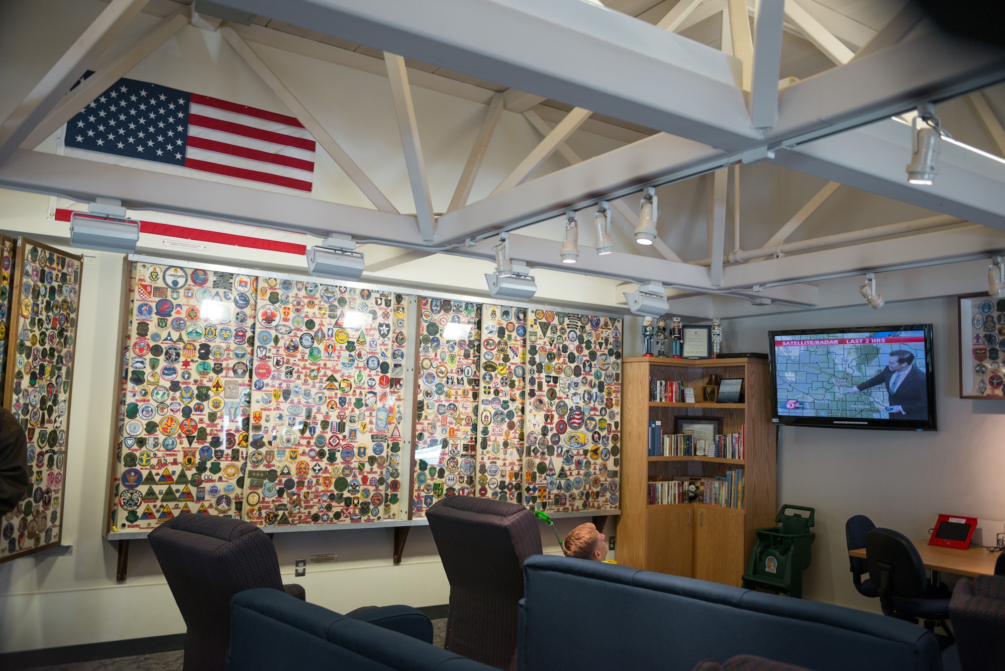 The Armed Forces Service Center at the Minneapolis-St. Paul International Airport holds an open house to dedicate a new Veterans Wall that was sponsored by the Metropolitan Airports Commission.  The AFSC is a 24/7 non-profit facility that has served military members and their families at the MSP airport since 1970.  (U.S. Air Force photo by Shannon McKay/Released)