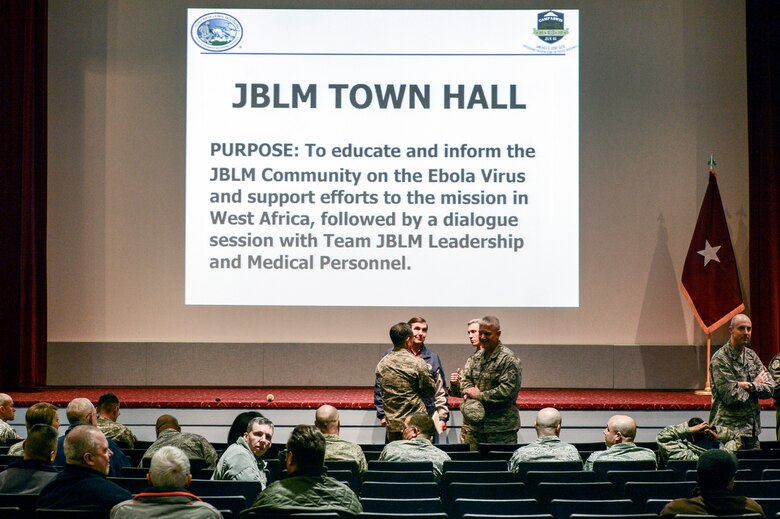 JBLM leaders ease Ebola concerns at Town Hall > Team McChord > Article