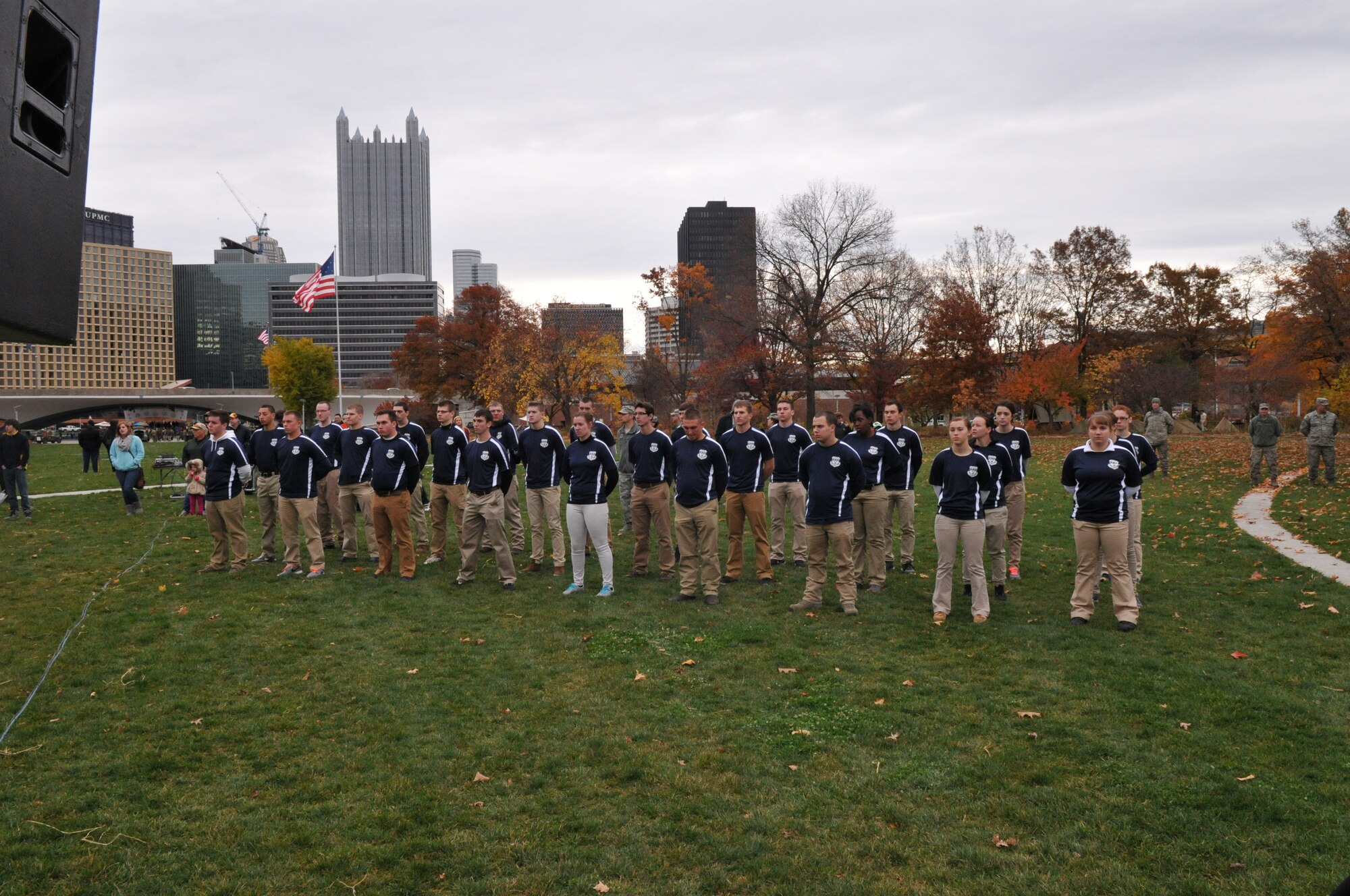 The Pennsylvania National Guard joined with the Pennsylvania Department of Conservation of Natural Resources' Point State Park and the Association of the United States Army to organize Steel City Salutes the Troops, Pittsburgh, November 8, 2014.  The event is a celebration of the region’s military history, community impact and continued relevance. (U.S. Air National Guard photo by Staff Sgt. Michael Fariss/ Released)
